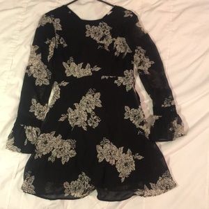 Bell sleeve floral dress